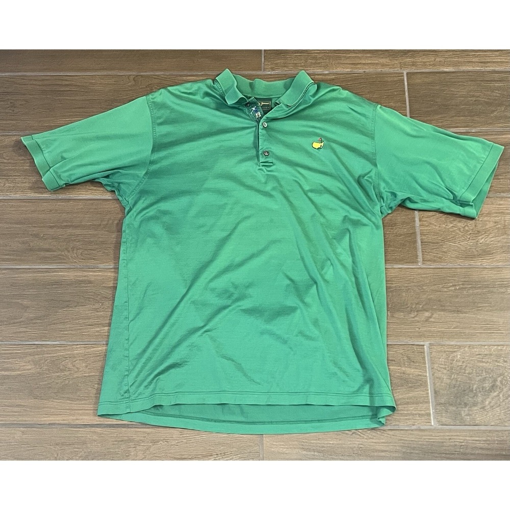 Bobby Jones Masters Men's Performance Polo XL - Green SS Classic Logo Golf Shirt